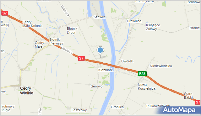 mapa Kolonia Kiezmark I, Kolonia Kiezmark I na mapie Targeo